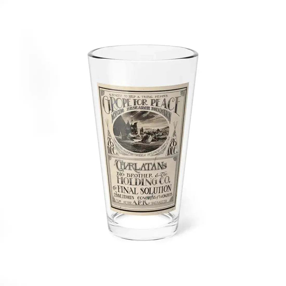 big brother and the holding company 1966 (Music Poster) Pint Glass 16oz 16oz - Go Mug Yourself