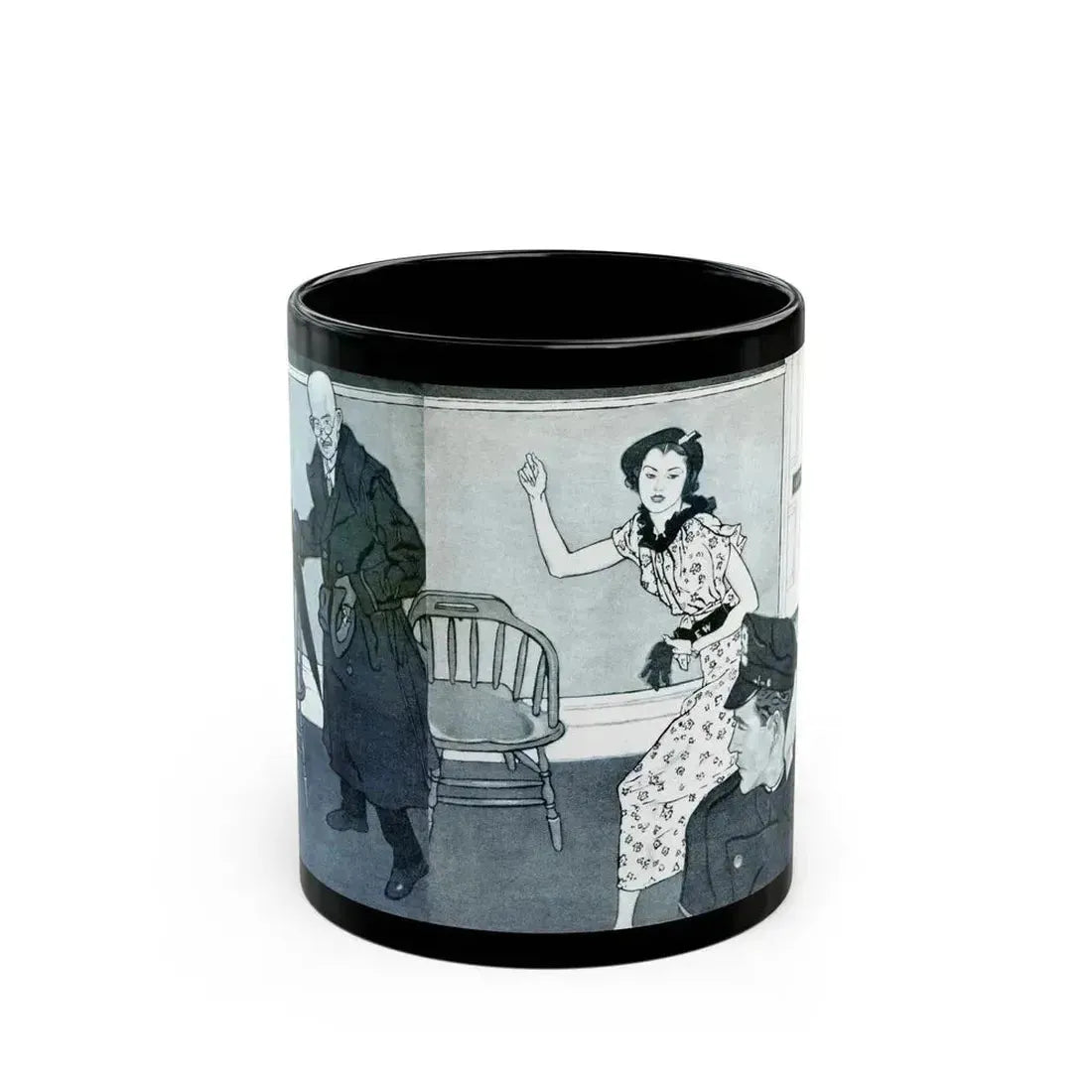 Big Brown Eyes, Liberty magazine, May 18, 1935 - Black Coffee Mug 11oz - Go Mug Yourself