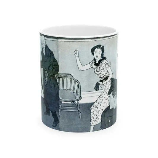Big Brown Eyes, Liberty magazine, May 18, 1935 - White Coffee Mug 11oz - Go Mug Yourself