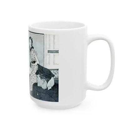 Big Brown Eyes, Liberty magazine, May 18, 1935 - White Coffee Mug - Go Mug Yourself