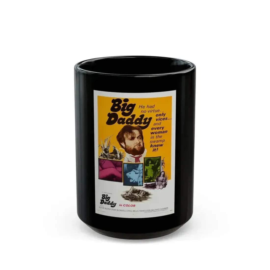 BIG DADDY 1969 Movie Poster - Black Coffee Mug 15oz - Go Mug Yourself