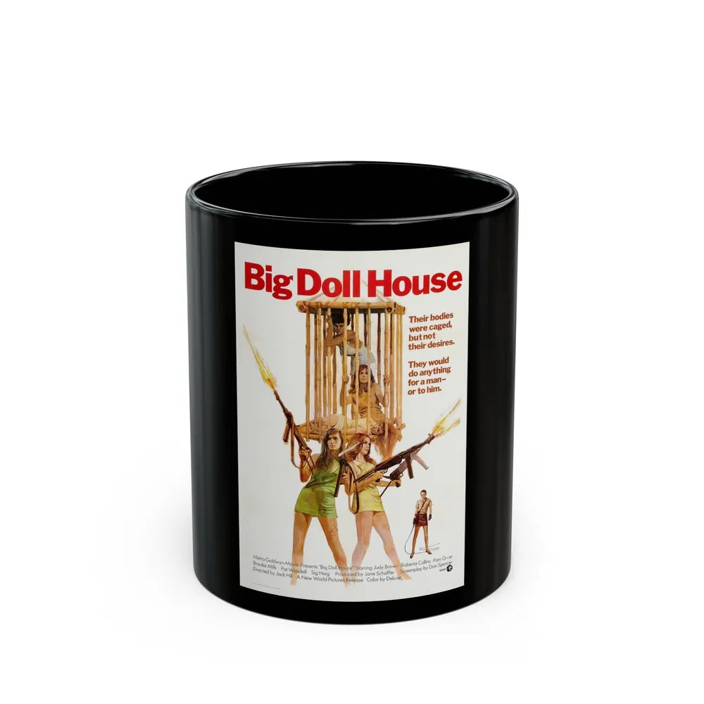 BIG DOLL HOUSE 1971 Movie Poster - Black Coffee Mug-11oz-Go Mug Yourself