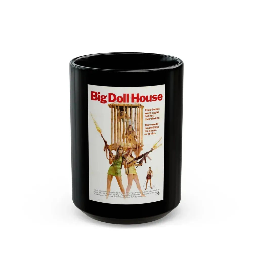 BIG DOLL HOUSE 1971 Movie Poster - Black Coffee Mug 15oz - Go Mug Yourself