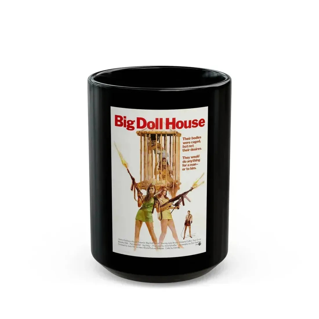BIG DOLL HOUSE 1971 Movie Poster - Black Coffee Mug 15oz - Go Mug Yourself