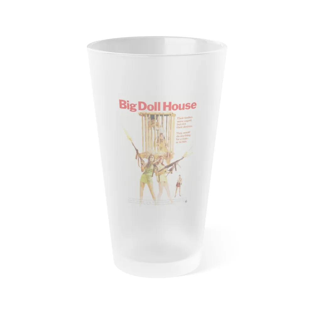 BIG DOLL HOUSE 1971 Movie Poster - Frosted Pint Glass 16oz-16oz-Frosted-Go Mug Yourself