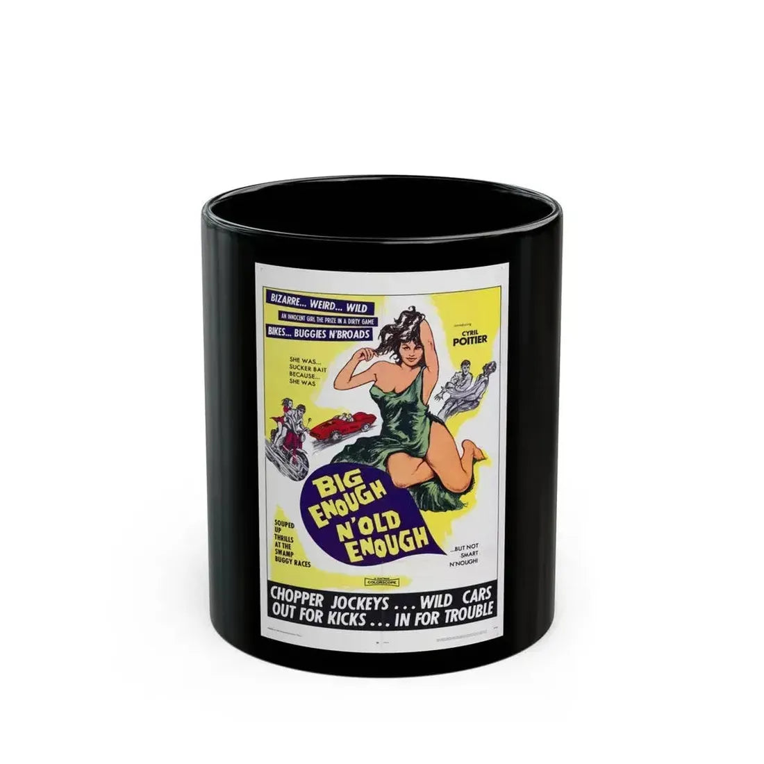 BIG ENOUGH 'N OLD ENOUGH 1968 Movie Poster - Black Coffee Mug 11oz - Go Mug Yourself