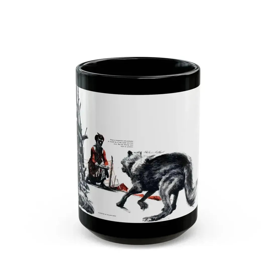 Big Foot, Cosmopolitan, August 1948 - Black Coffee Mug 15oz - Go Mug Yourself