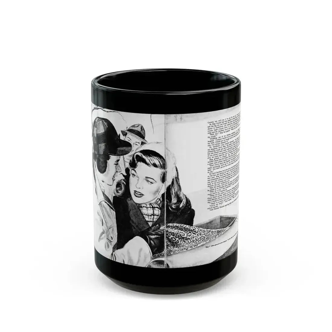 Big Girl (2), Calling All Girls, March 1946 - Black Coffee Mug 15oz - Go Mug Yourself