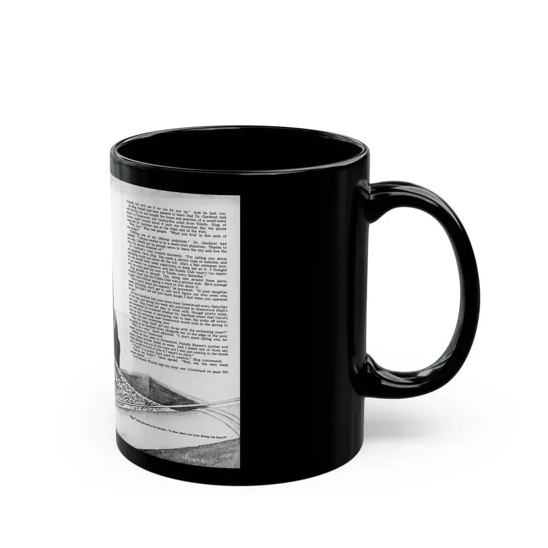 Big Girl (2), Calling All Girls, March 1946 - Black Coffee Mug - Go Mug Yourself