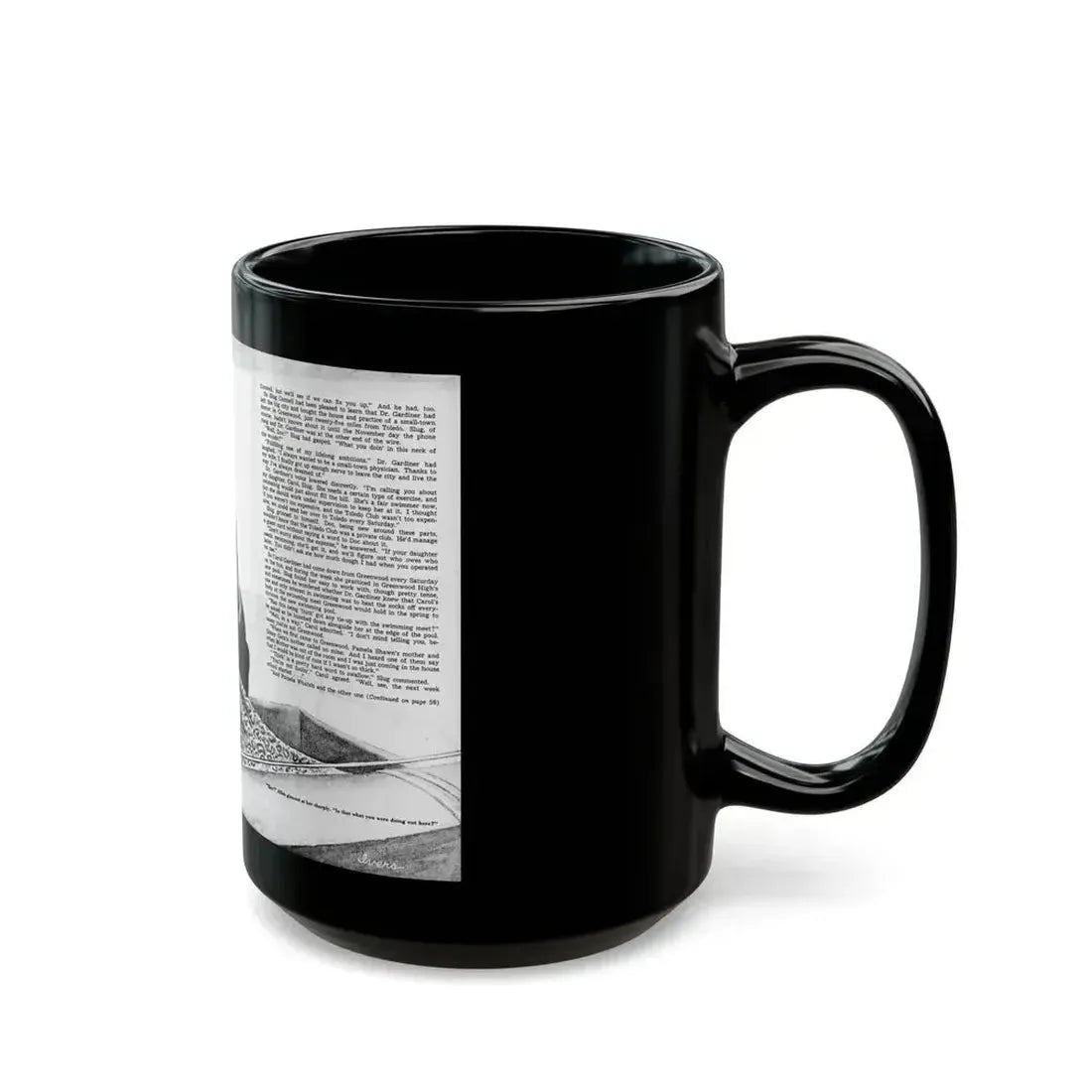 Big Girl (2), Calling All Girls, March 1946 - Black Coffee Mug - Go Mug Yourself