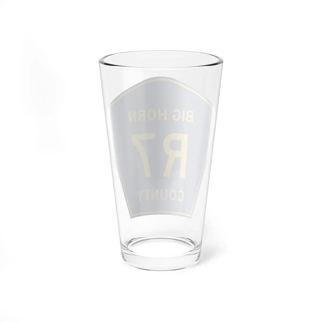 Big Horn County Route R7 WY (Wyoming) (Road Sign) Pint Glass 16oz - Go Mug Yourself