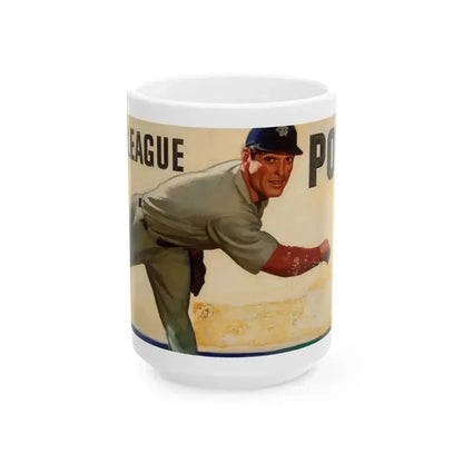 Big League Power, Esso Extra advertisement, 1948 - White Coffee Mug 15oz - Go Mug Yourself