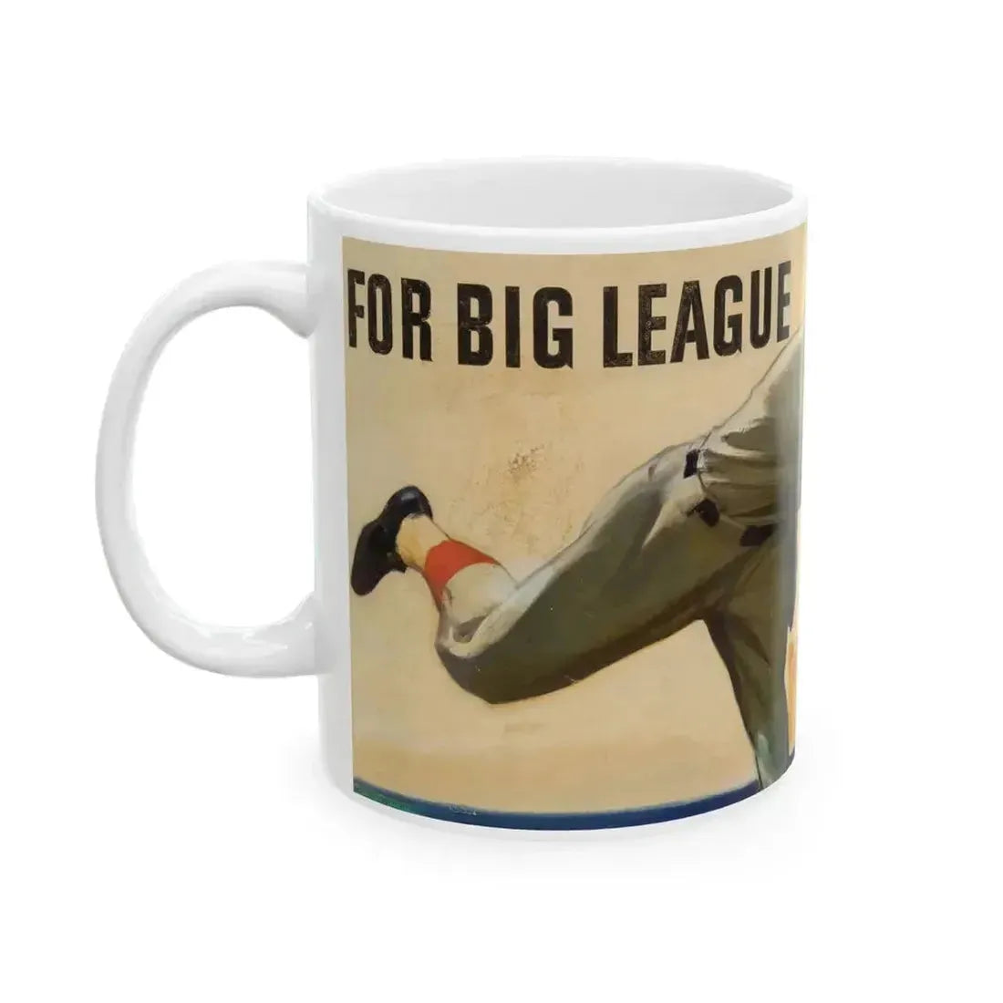 Big League Power, Esso Extra advertisement, 1948 - White Coffee Mug - Go Mug Yourself