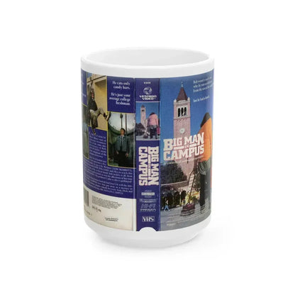 BIG MAN ON CAMPUS (VHS COVER) - White Coffee Mug 15oz - Go Mug Yourself