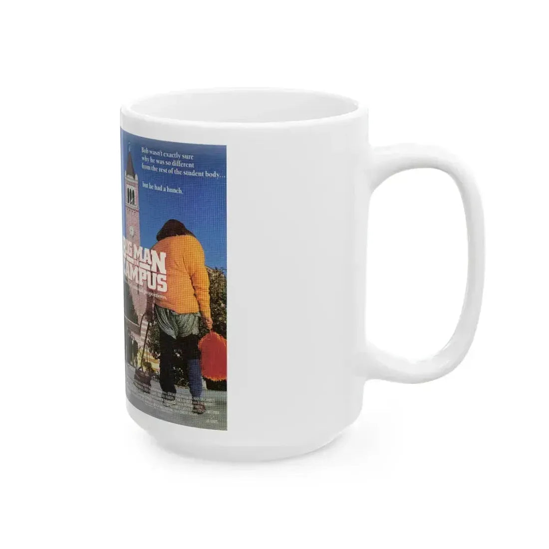 BIG MAN ON CAMPUS (VHS COVER) - White Coffee Mug - Go Mug Yourself