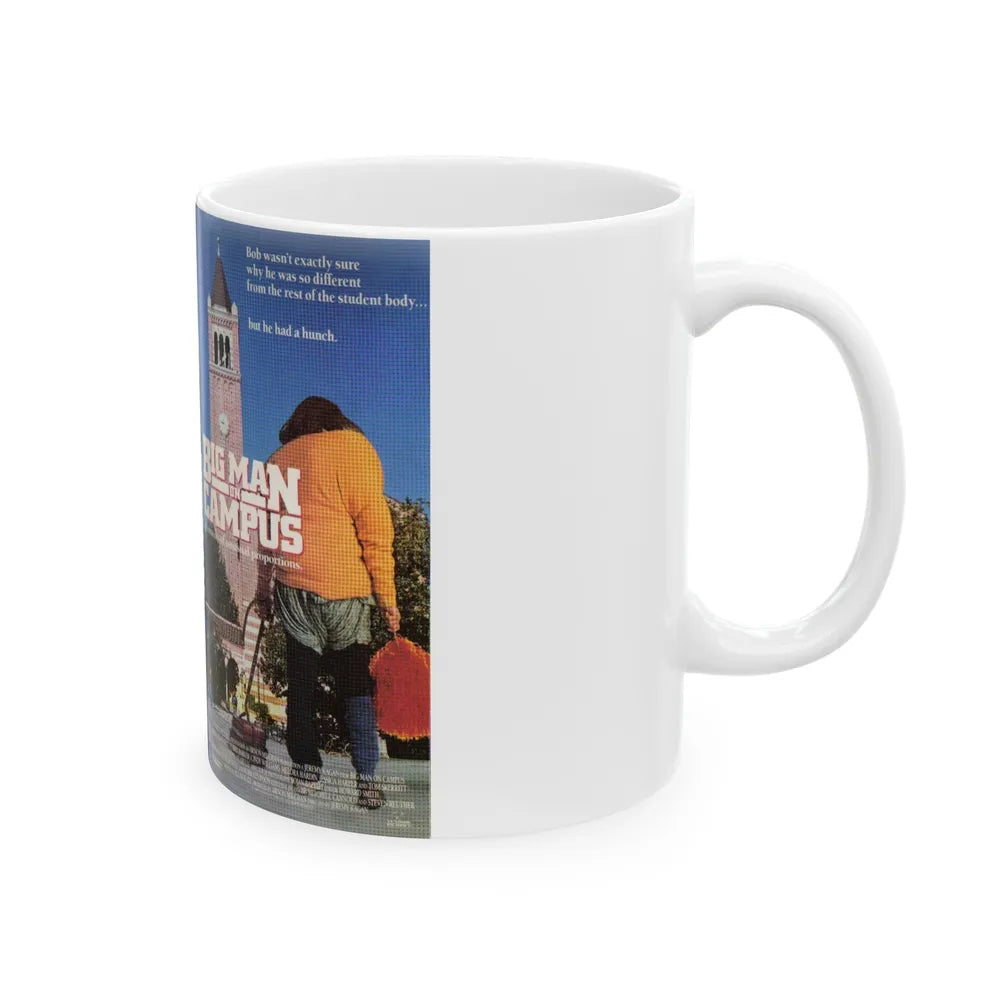 BIG MAN ON CAMPUS (VHS COVER) - White Coffee Mug-Go Mug Yourself