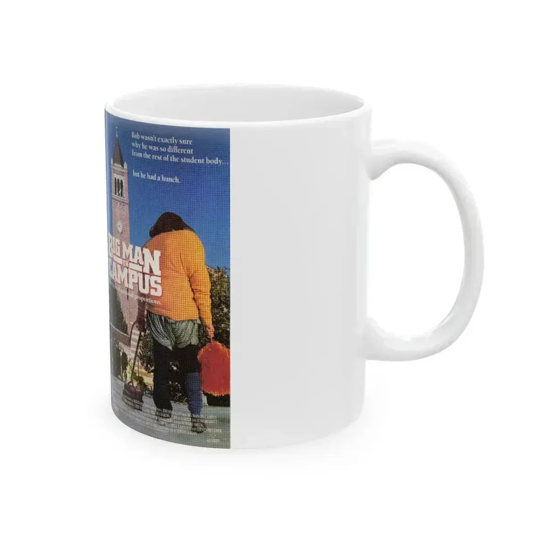 BIG MAN ON CAMPUS (VHS COVER) - White Coffee Mug - Go Mug Yourself