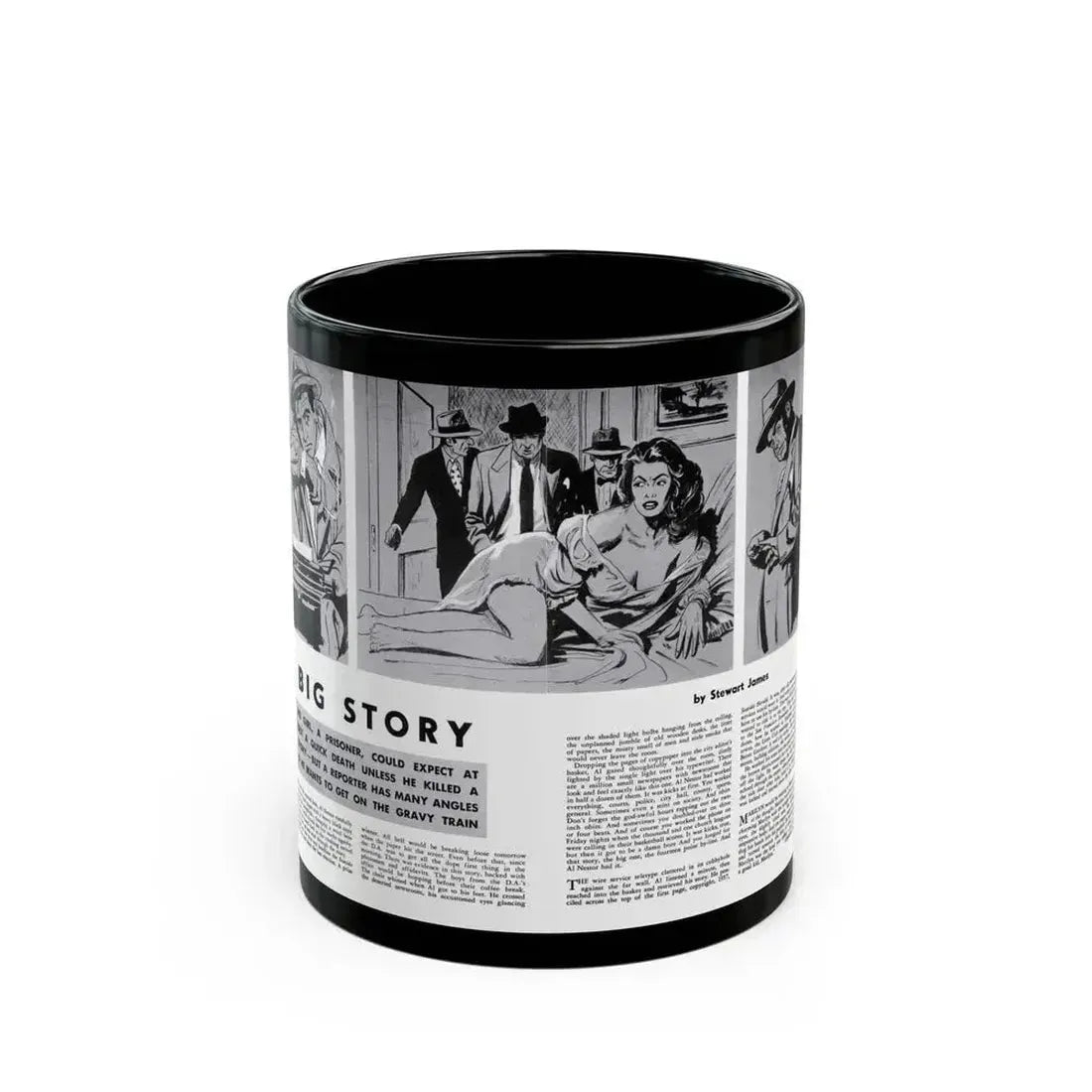 Big Story, Peril magazine, June 1957 - Black Coffee Mug 11oz - Go Mug Yourself