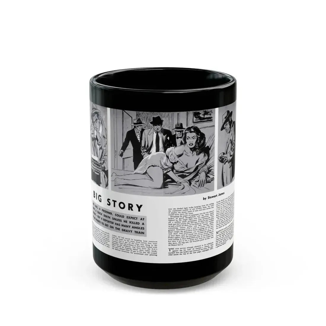Big Story, Peril magazine, June 1957 - Black Coffee Mug 15oz - Go Mug Yourself