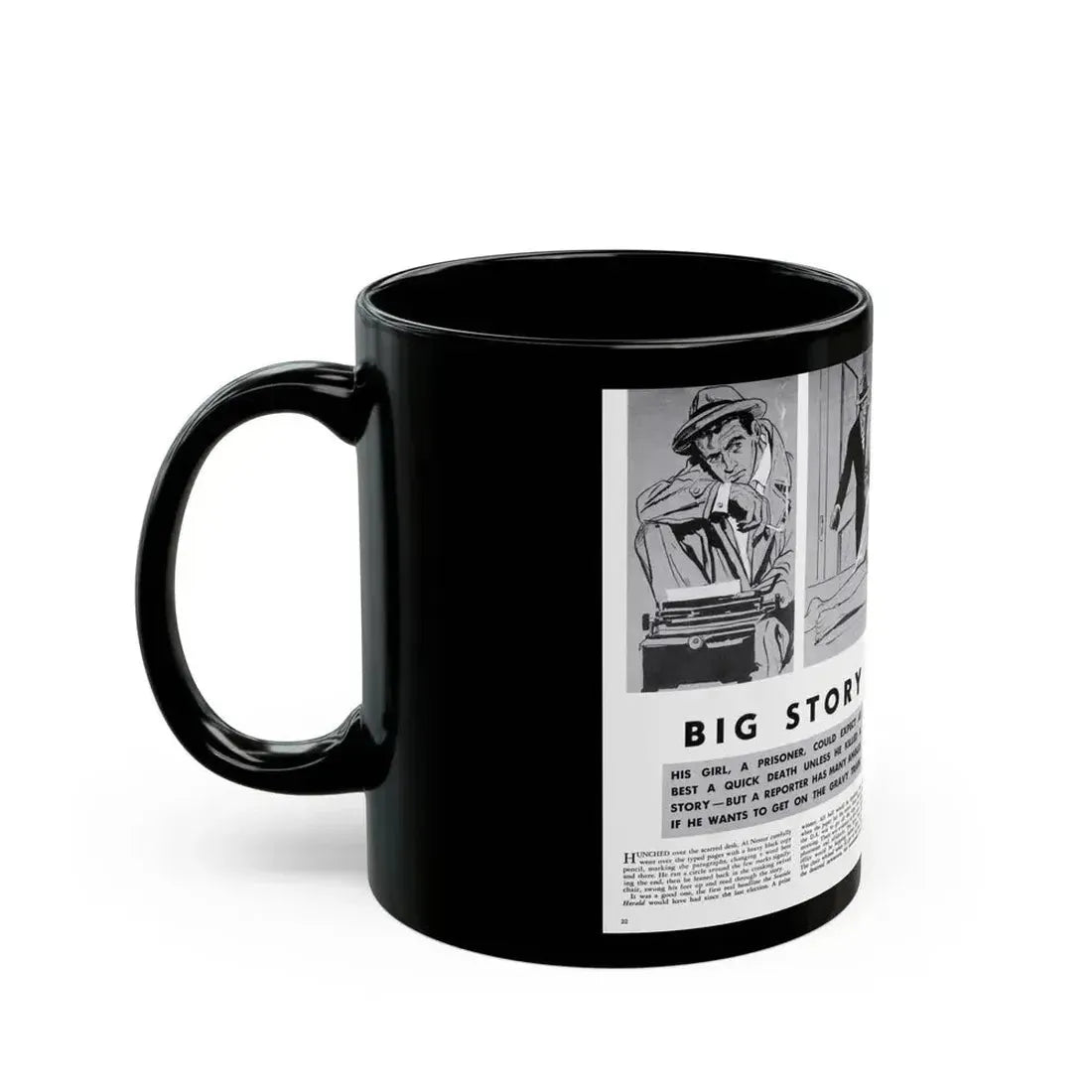 Big Story, Peril magazine, June 1957 - Black Coffee Mug - Go Mug Yourself