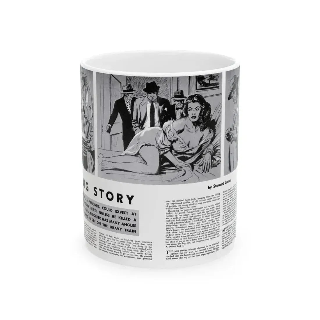 Big Story, Peril magazine, June 1957 - White Coffee Mug 11oz - Go Mug Yourself