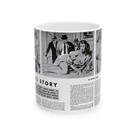 Big Story, Peril magazine, June 1957 - White Coffee Mug 11oz - Go Mug Yourself