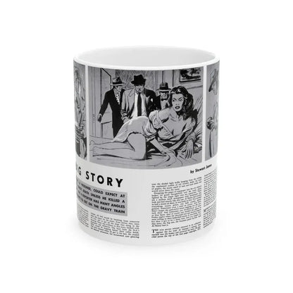 Big Story, Peril magazine, June 1957 - White Coffee Mug 11oz - Go Mug Yourself