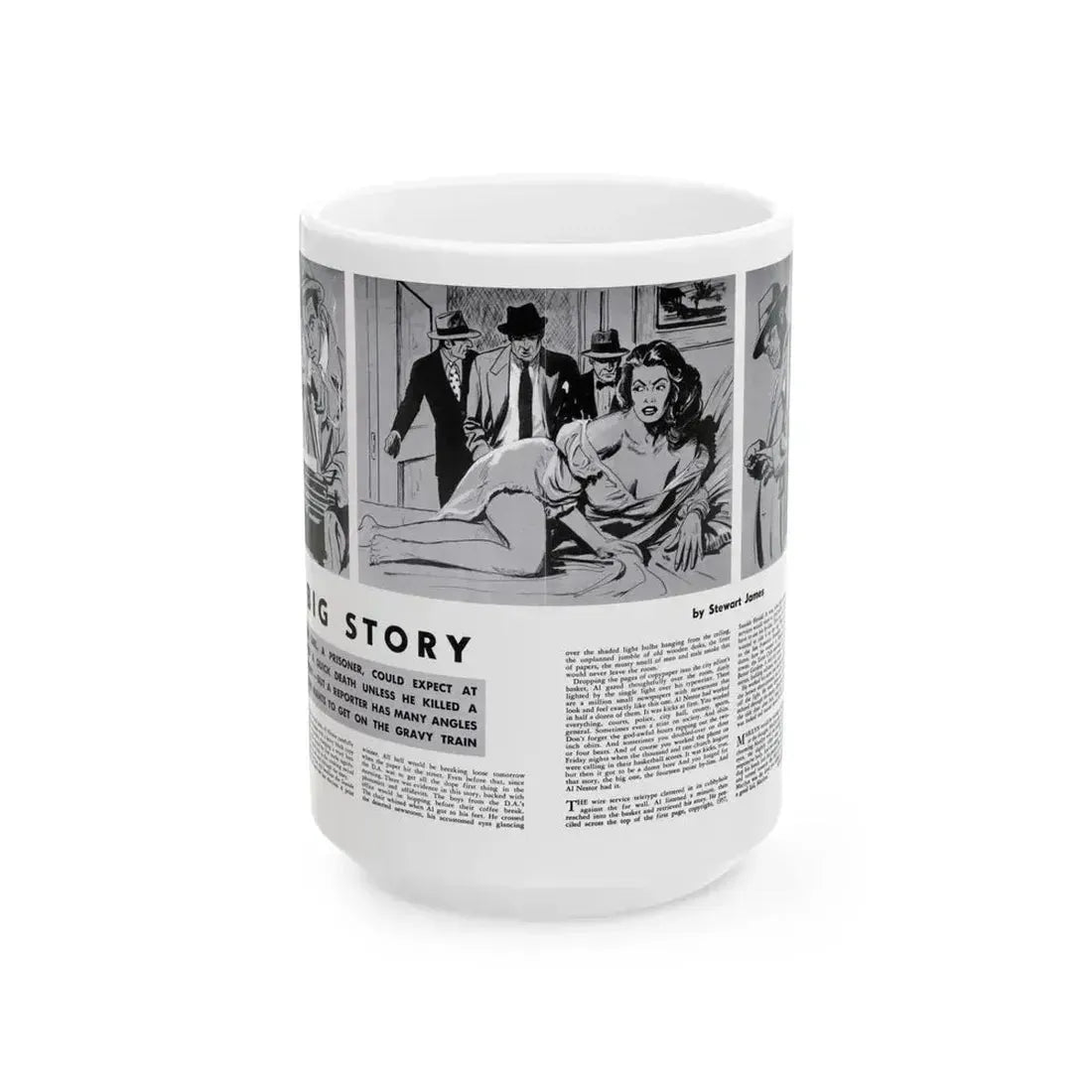 Big Story, Peril magazine, June 1957 - White Coffee Mug 15oz - Go Mug Yourself