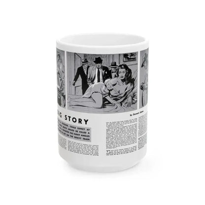 Big Story, Peril magazine, June 1957 - White Coffee Mug 15oz - Go Mug Yourself