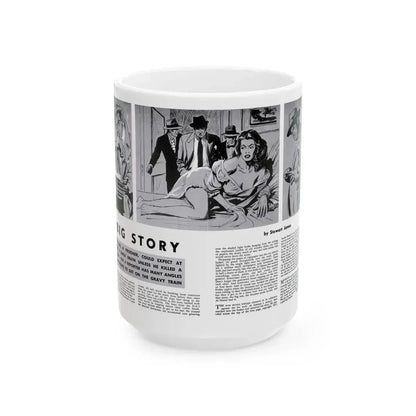 Big Story, Peril magazine, June 1957 - White Coffee Mug 15oz - Go Mug Yourself