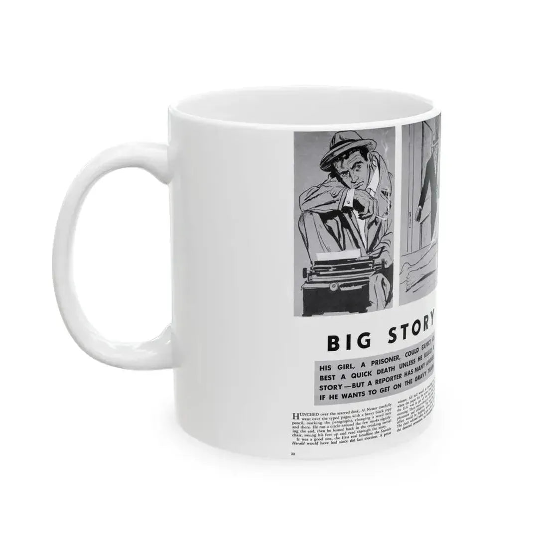 Big Story, Peril magazine, June 1957 - White Coffee Mug - Go Mug Yourself