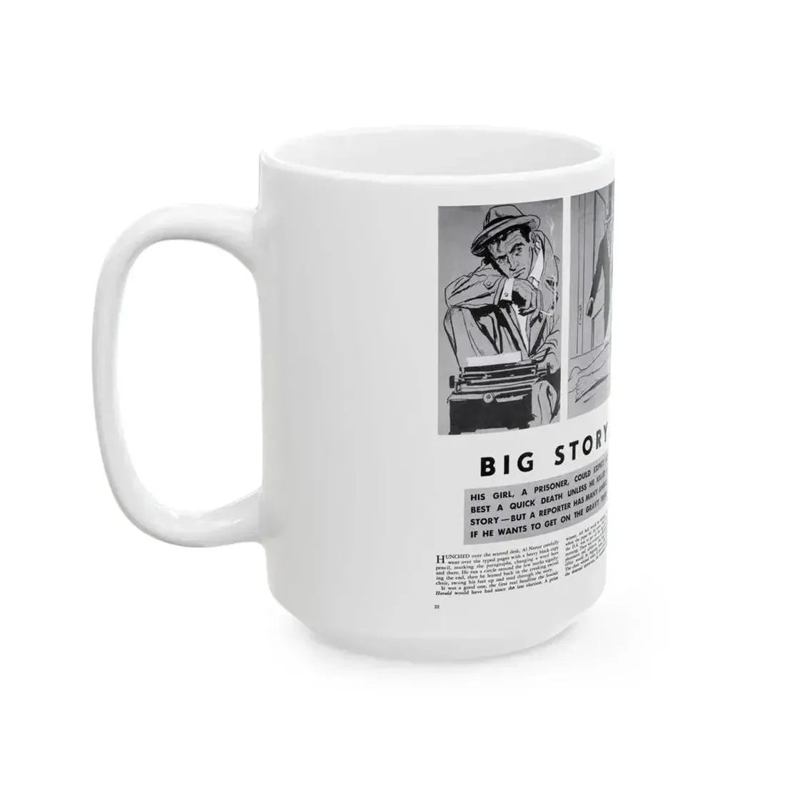 Big Story, Peril magazine, June 1957 - White Coffee Mug - Go Mug Yourself