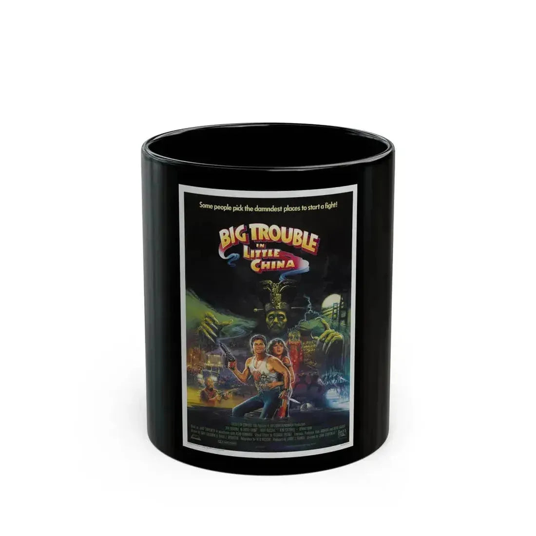 BIG TROUBLE IN LITTLE CHINA (3) 1986 Movie Poster - Black Coffee Mug 11oz - Go Mug Yourself