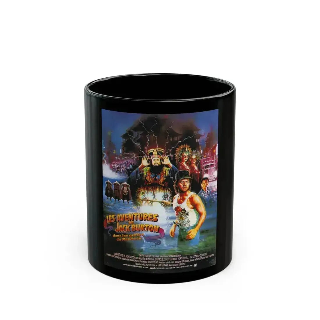 BIG TROUBLE IN LITTLE CHINA (FRENCH) 1986 Movie Poster - Black Coffee Mug 11oz - Go Mug Yourself