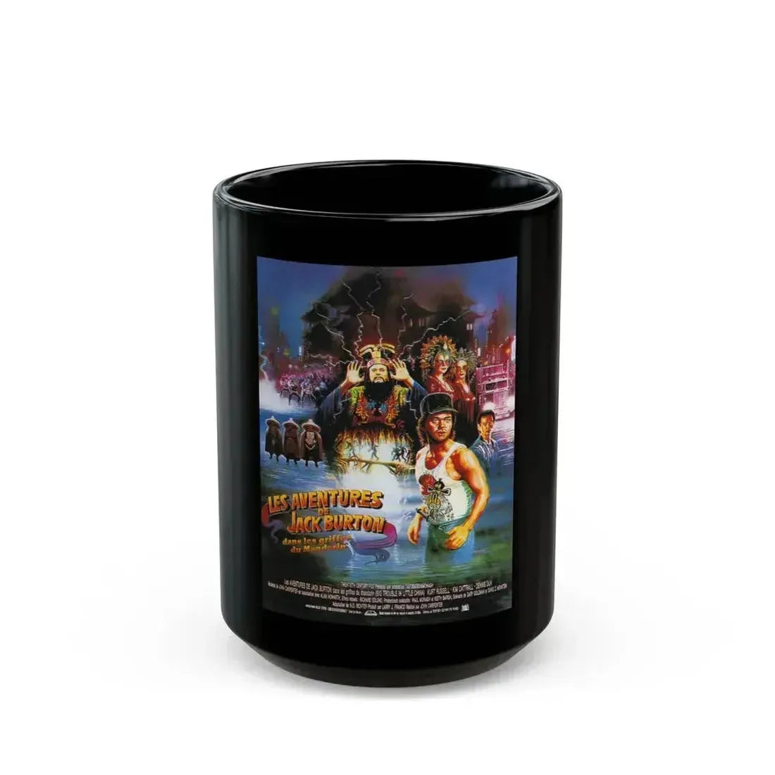 BIG TROUBLE IN LITTLE CHINA (FRENCH) 1986 Movie Poster - Black Coffee Mug 15oz - Go Mug Yourself