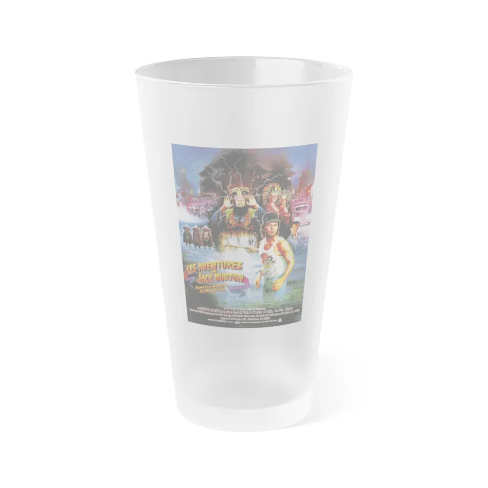 BIG TROUBLE IN LITTLE CHINA (FRENCH) 1986 Movie Poster - Frosted Pint Glass 16oz-16oz-Frosted-Go Mug Yourself