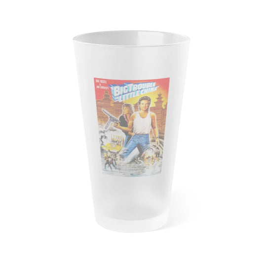 BIG TROUBLE IN LITTLE CHINA (GERMAN) 1986 Movie Poster - Frosted Pint Glass 16oz-16oz-Frosted-Go Mug Yourself