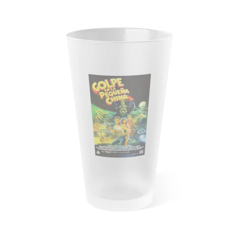 BIG TROUBLE IN LITTLE CHINA (SPAIN) 1986 Movie Poster - Frosted Pint Glass 16oz-16oz-Frosted-Go Mug Yourself