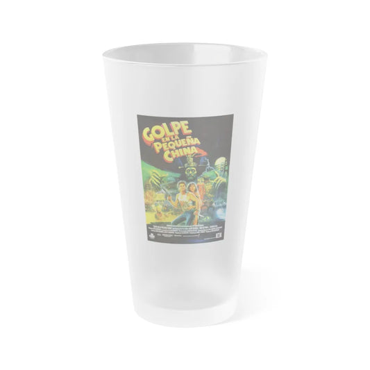 BIG TROUBLE IN LITTLE CHINA (SPAIN) 1986 Movie Poster - Frosted Pint Glass 16oz-16oz-Frosted-Go Mug Yourself