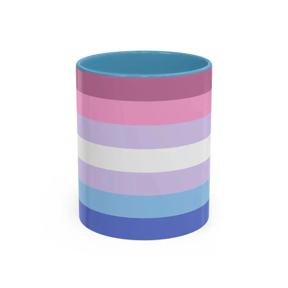 Bigender Pride Flag - Accent Coffee Mug 11oz Light Blue - Go Mug Yourself