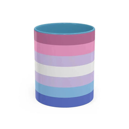 Bigender Pride Flag - Accent Coffee Mug 11oz Light Blue - Go Mug Yourself