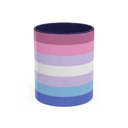 Bigender Pride Flag - Accent Coffee Mug 11oz Navy - Go Mug Yourself