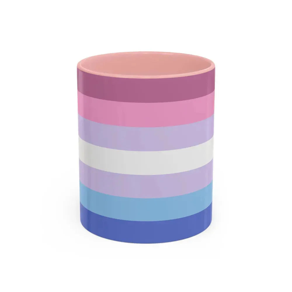 Bigender Pride Flag - Accent Coffee Mug 11oz Pink - Go Mug Yourself