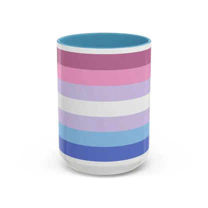 Bigender Pride Flag - Accent Coffee Mug 15oz Light Blue - Go Mug Yourself