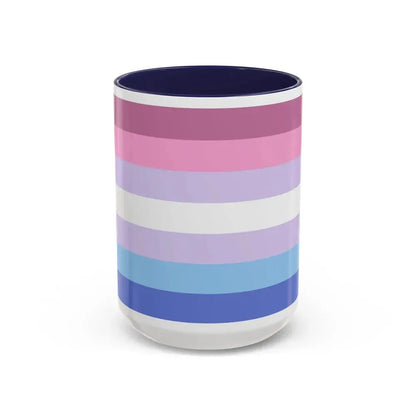 Bigender Pride Flag - Accent Coffee Mug 15oz Navy - Go Mug Yourself