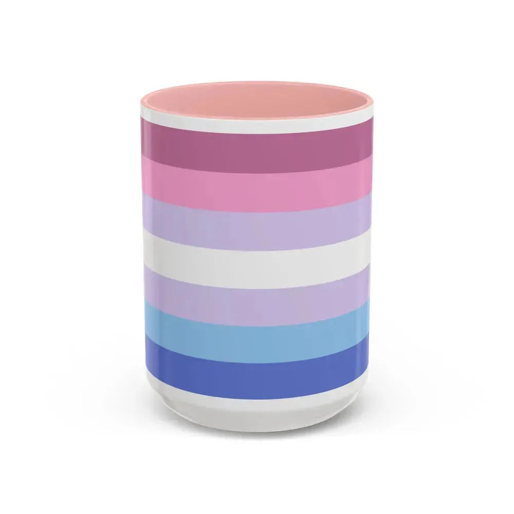 Bigender Pride Flag - Accent Coffee Mug 15oz Pink - Go Mug Yourself