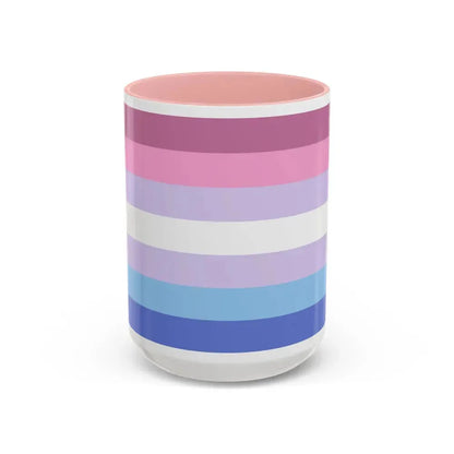 Bigender Pride Flag - Accent Coffee Mug 15oz Pink - Go Mug Yourself