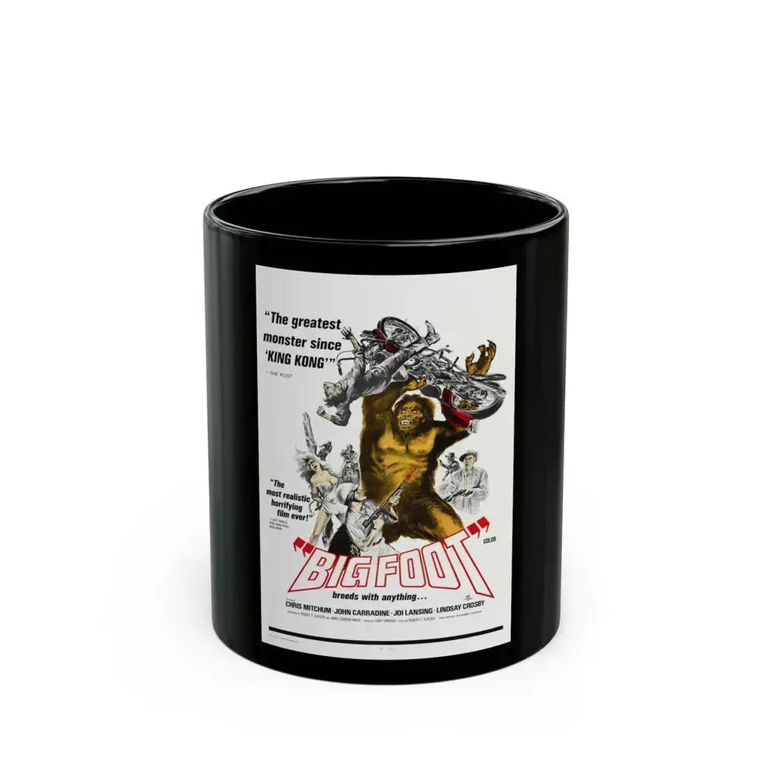BIGFOOT 1970 Movie Poster - Black Coffee Mug 11oz - Go Mug Yourself