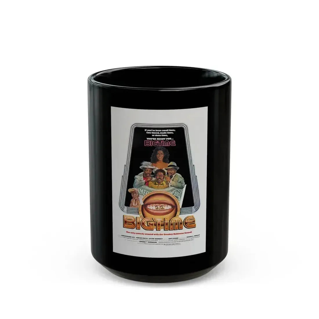 BIGTIME 1977 Movie Poster - Black Coffee Mug 15oz - Go Mug Yourself