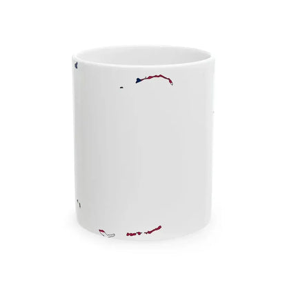 Bikini Atoll Flag Map (Marshall Islands) White Coffee Mug 11oz - Go Mug Yourself